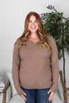 Michelle Mae Leah Long Sleeve Top - Mocha