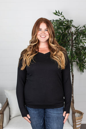 Michelle Mae Leah Long Sleeve Top - Black