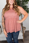 Michelle Mae Ruffle Tank - Rose Dash