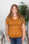 Michelle Mae Sophie Pocket Tee - Camel