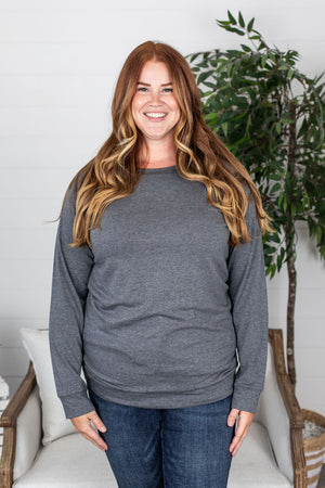 Michelle Mae Kayla Lightweight Pullover - Grey