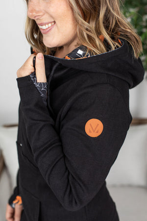 Michelle Mae Classic Halfzip Hoodie - Haunted Pumpkins