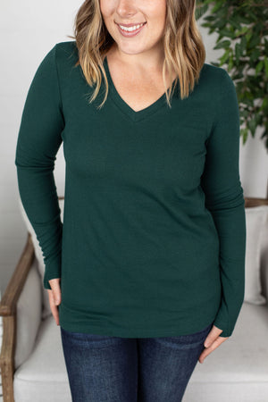 Michelle Mae Leah Long Sleeve Top - Evergreen