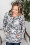 Michelle Mae Classic HalfZip Hoodie - Grey and Purple