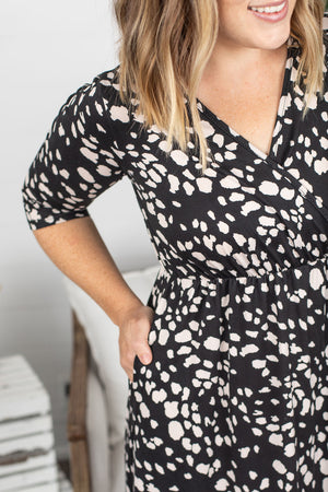 Michelle Mae Taylor Dress - Black Spots