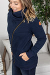 Michelle Mae Quinn ZipUp Cowl - Navy