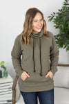 Michelle Mae Classic Funnel Neck Sweatshirt - Olive