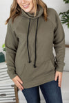 Michelle Mae Classic Funnel Neck Sweatshirt - Olive