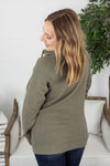 Michelle Mae Classic Funnel Neck Sweatshirt - Olive