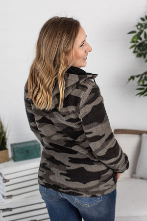Michelle Mae Sherpa Fullzip Hoodie - Camo