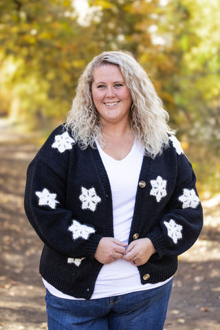 Snowflake Cardigan - Black