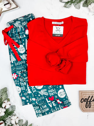 Evergreen Christmas Pajama Set