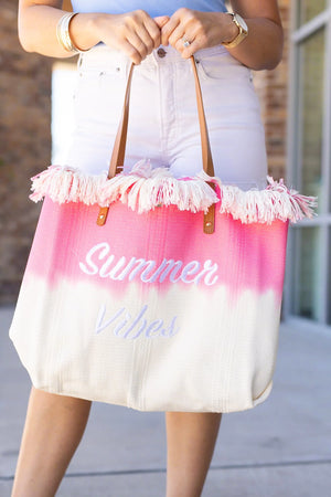 IN STOCK Fringe Summer Vibes Bag - Pink