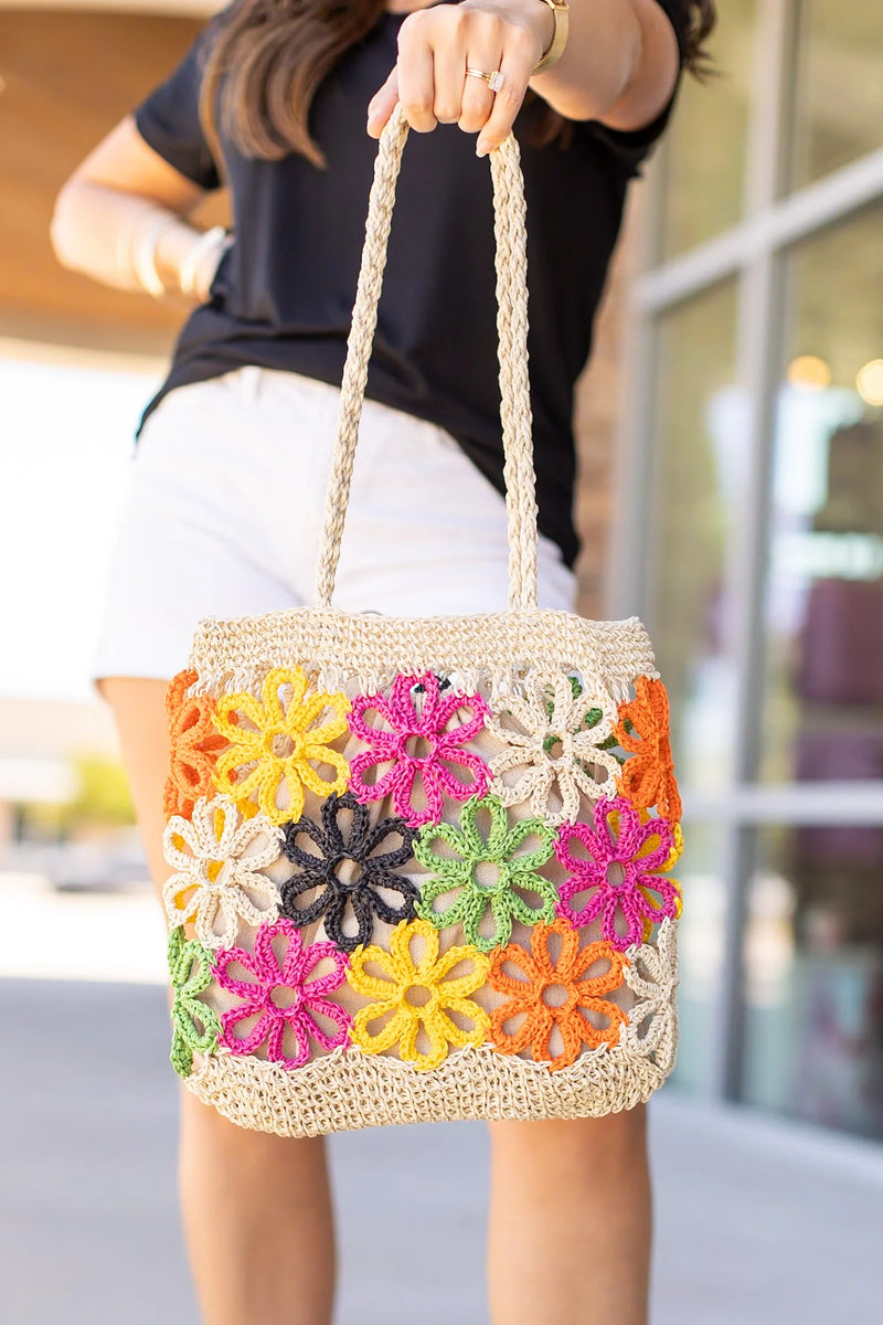 IN STOCK Floral Cinch Bag - Multi Colored