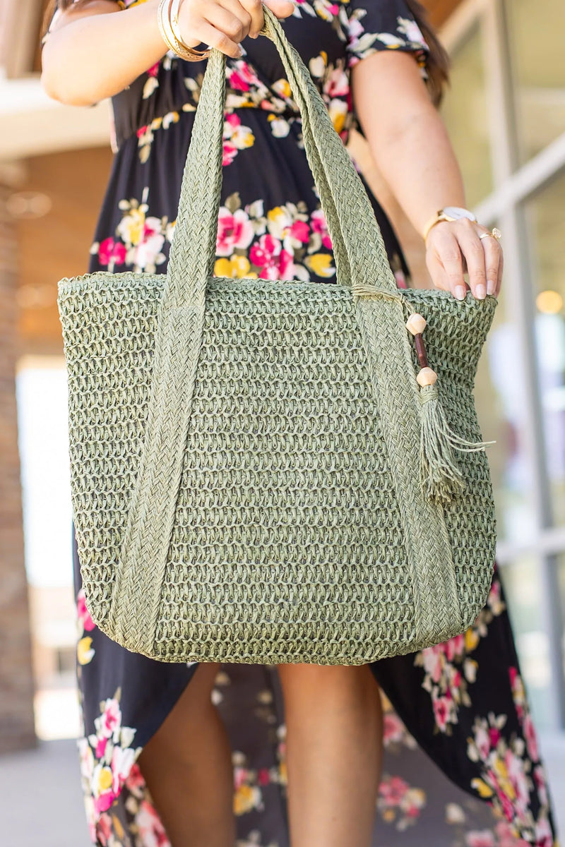 IN STOCK Classic Woven Bag - Olive