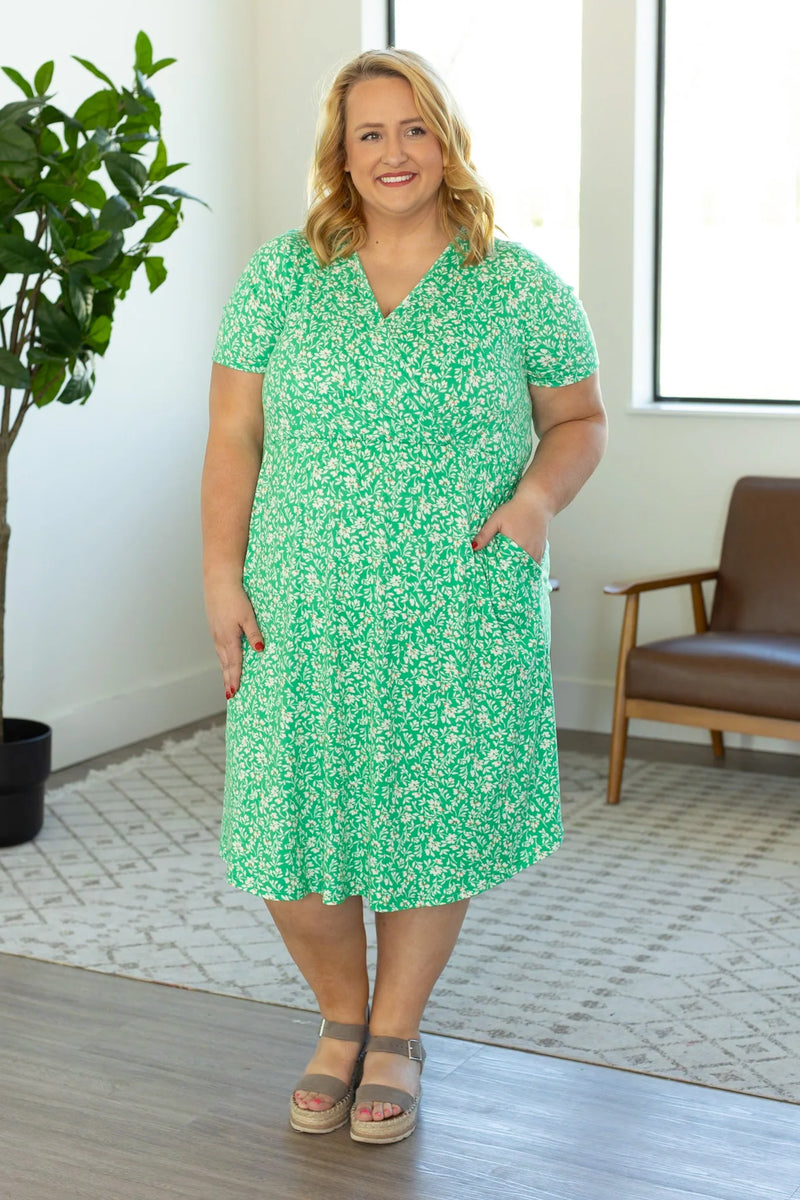 Michelle Mae Tinley Dress - Green Floral FINAL SALE