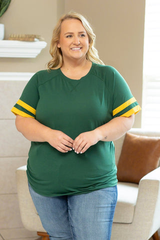 Kylie Tee - Green Bay Green and Yellow