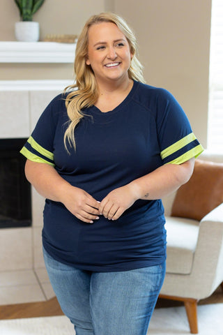 Kylie Tee - Seattle Navy and Lime