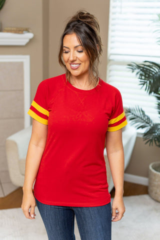 Kylie Tee - Kansas City Red and Yellow FINAL SALE