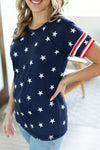 Michelle Mae Kylie Tee - Navy Stars and Stripes