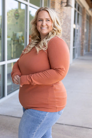 Leah Long Sleeve Top - Pumpkin FINAL SALE