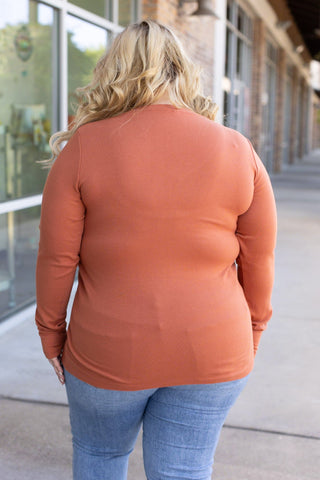 Leah Long Sleeve Top - Pumpkin FINAL SALE