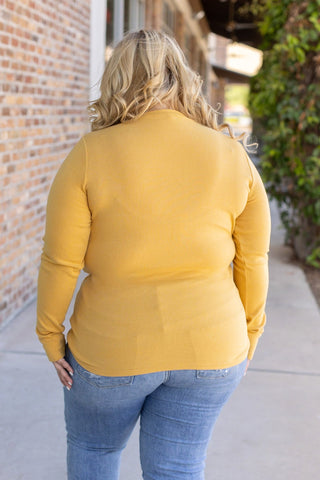 Leah Long Sleeve Top - Mustard FINAL SALE