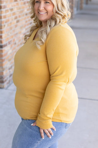 Leah Long Sleeve Top - Mustard FINAL SALE