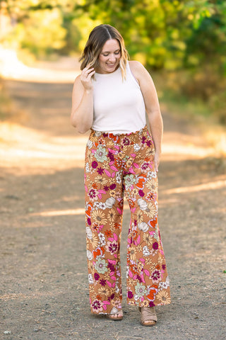 Presley Palazzo Pants - Boho Floral | Women's Wide-Leg Pants