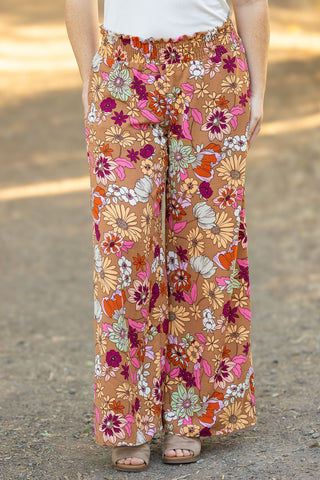 Presley Palazzo Pants - Boho Floral FINAL SALE