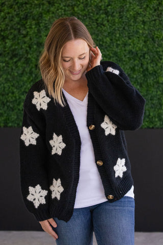 Snowflake Cardigan - Black