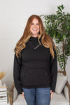 Michelle Mae Classic ZipCowl Sweatshirt - Black