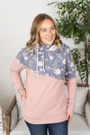 Michelle Mae Ashley Hoodie - Blush and Floral