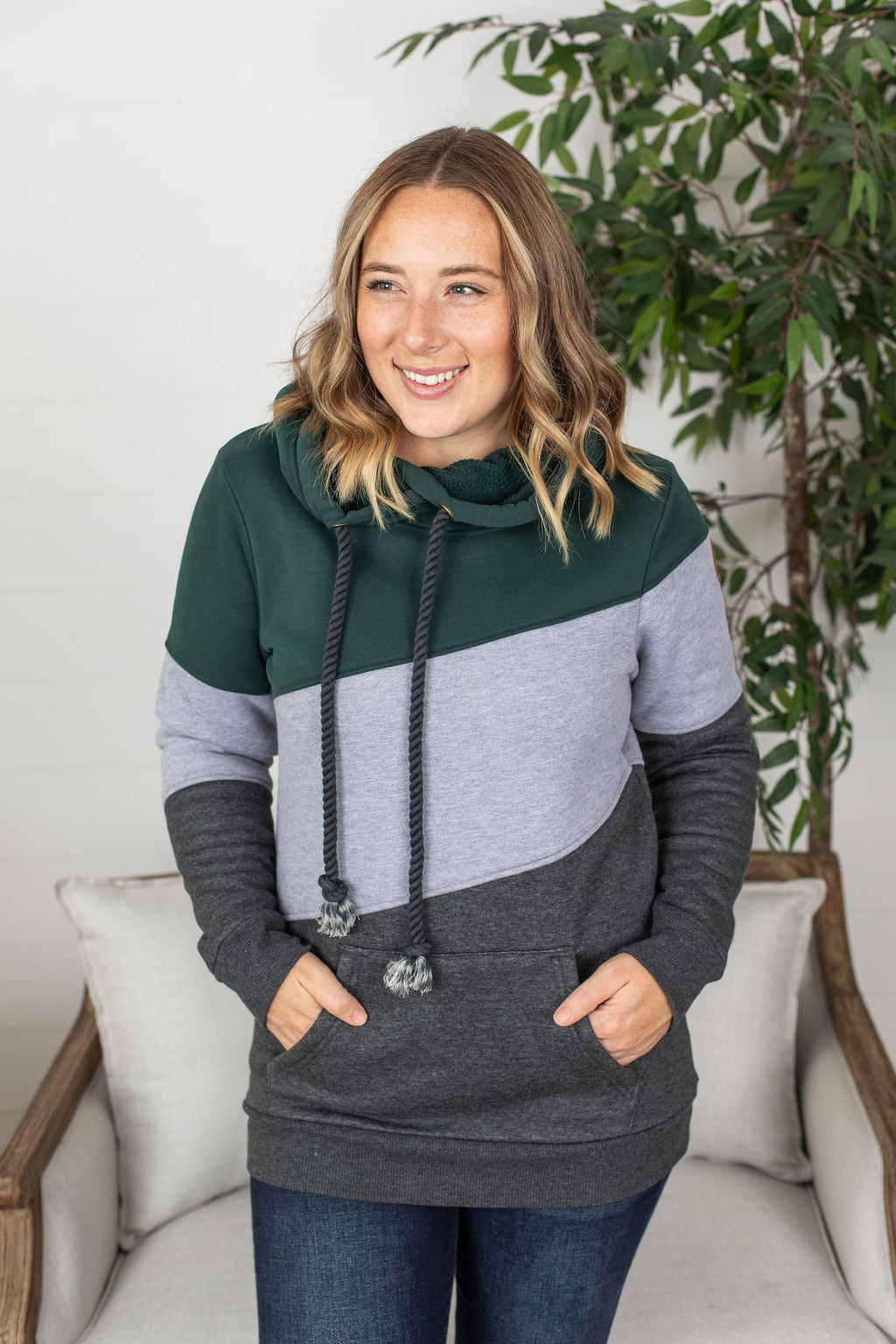 Michelle Mae Lizzie Hoodie - Evergreen Mix