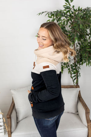Wanakome Lensa Hoodie - Black Mix
