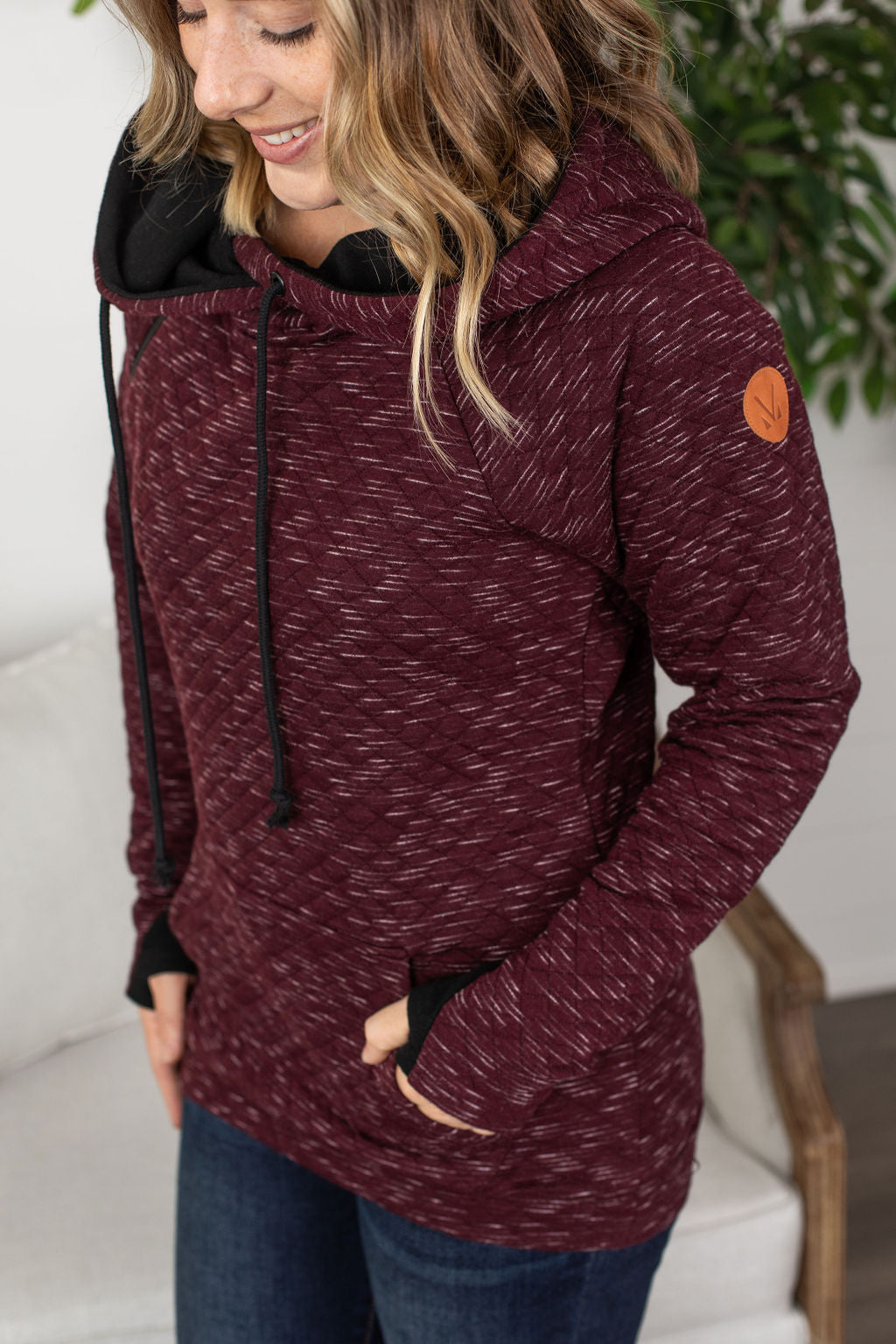 Michelle Mae Sawyer SingleHood - Quilted Burgundy