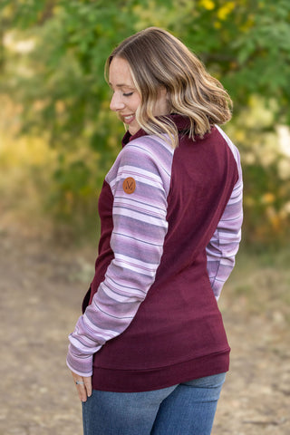 Classic Zoey ZipCowl Sweatshirt - Berry Serape