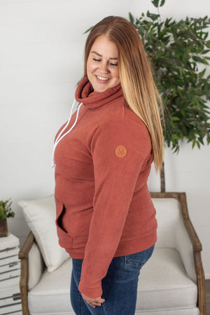 Michelle Mae Cozy Funnel Neck Sweatshirt - Terra Cotta
