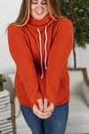 Michelle Mae Cozy Cowl Neck Sweatshirt - Pumpkin