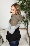 Michelle Mae Classic Colorblock FullZip - Olive, Grey, and Black