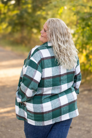 Norah Plaid Shacket - Classic Green and Grey Mix