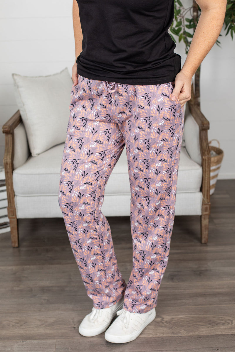 Michelle Mae Cloud Lounge Pants - Mulberry Leaves
