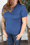 Michelle Mae  Sophie Pocket Tee - Blue