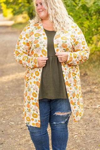 Classic Cardigan - Fall Boho Floral