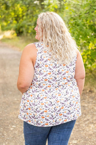 Renee Ruffle Tank - Harvest Floral FINAL SALE