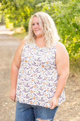 Renee Ruffle Tank - Harvest Floral FINAL SALE