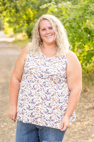 Renee Ruffle Tank - Harvest Floral FINAL SALE