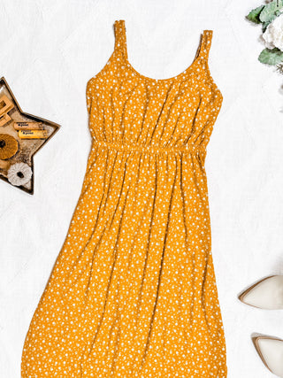 Reagan Ribbed Midi Dress - Pumpkin Floral FINAL SALE