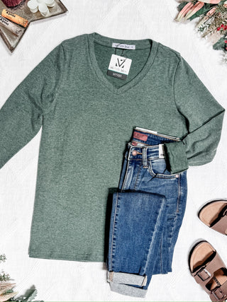 Leah Long Sleeve Top - Green