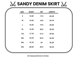 Michelle Mae Sandy Denim Skirt FINAL SALE